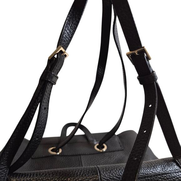 Kate Spade Chester Street Kacy Black Pebbled Leather M Backpack Purse WKRU4071